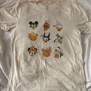 Cream Halloween Disney Character T-Shirt